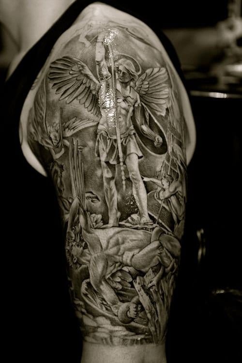 8 Powerful Protective Archangel Michael Tattoos Tattoodo