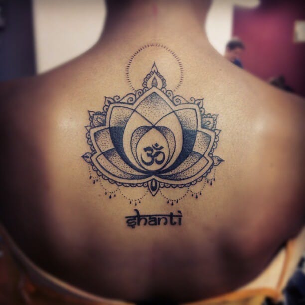 android vibration symbol Lovely tanned back tattoo on No. skin by dotwork Mr