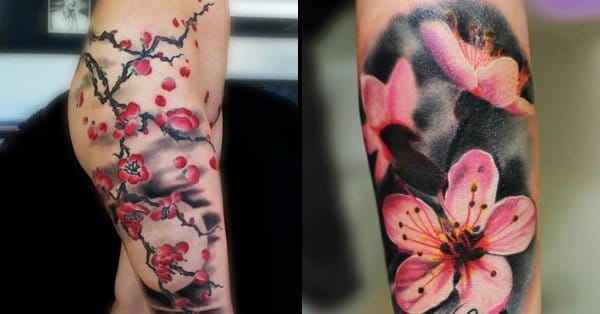 14 Colourful Cherry Blossom Tattoos | Tattoodo