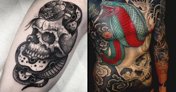 15 Potent Skull And Snake Tattoos Tattoodo