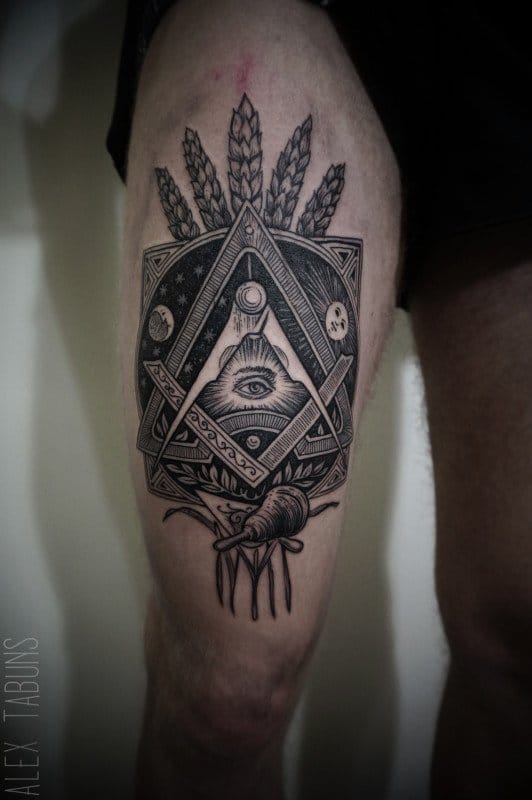 20 Bewildering Illuminati Inspired Tattoos | Tattoodo