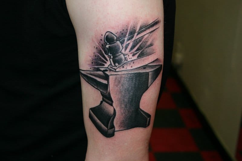 hammer anvil tattoo
