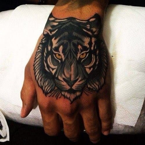 for tiger head tattoo hand Tattoos Hands  Tattoodo Head Tiger 8 Awesome On