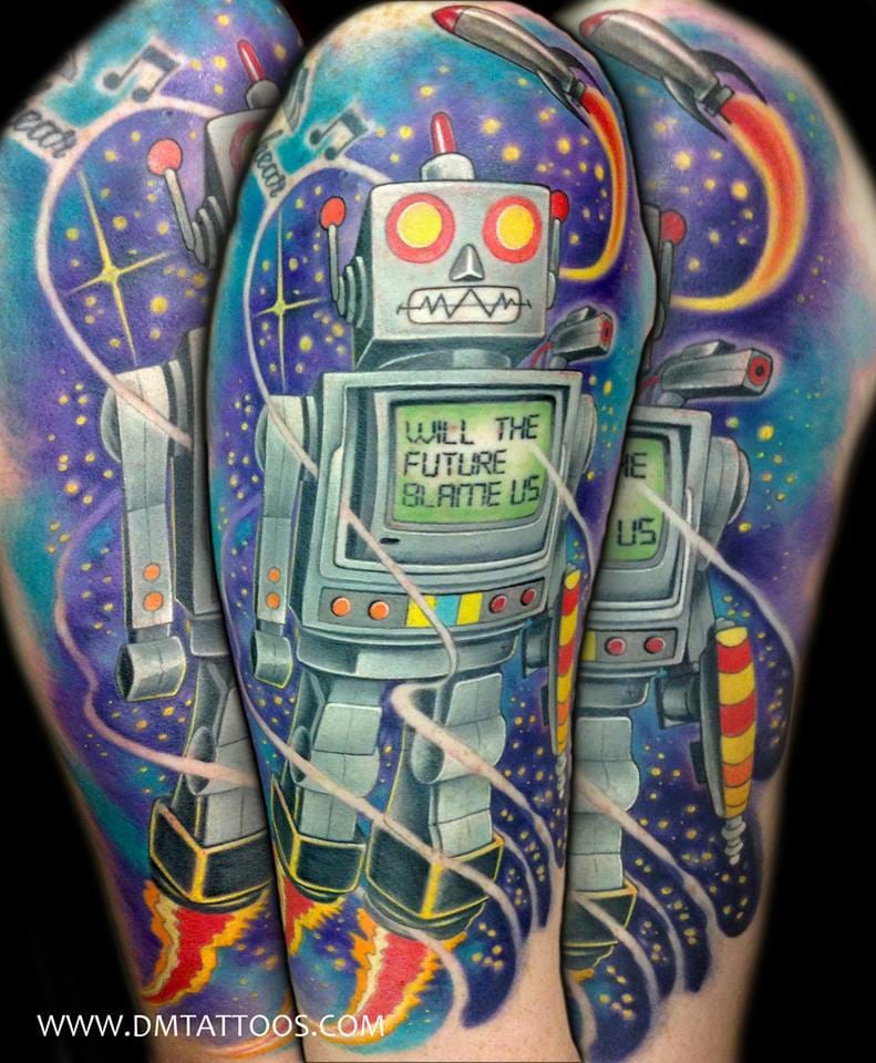 16 Fascinating Cyborg, Android And Robot Tattoos | Tattoodo