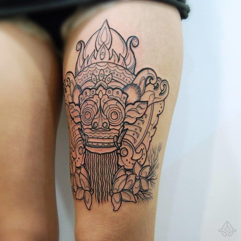 16 Fabulous Balinese Mask Tattoos  Tattoodo