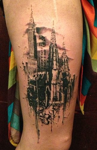 new york tattoo gothic Tattoos Tattoodo Impressive Architecture 35